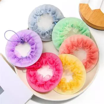 Сетка для волос на шнурке, модный головной убор, чехол для пучка волос, эластичная сетка для волос для девочек, дети фиолетовый