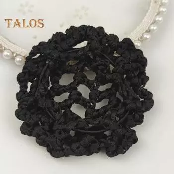 Сетка для волос в стиле Full-Cap, плотная сетка, высокоэластичная сетка для волос, надежная фиксация, нескользящая сетка для волос, аксессуары для волос чёрный