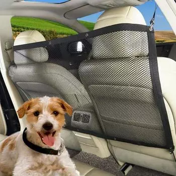 Сетка для защиты домашних животных в машине Устройство для изоляции домашних животных Товары для животных чёрный