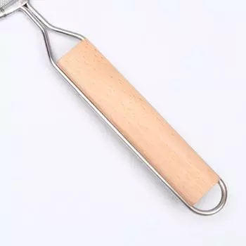 Сетка для защиты от брызг из нержавеющей стали, крышка для кастрюли с серебряной крышкой для масляной сковороды с деревянной ручкой, кухонные принадлежности для приготовления пищи, аксессуары 2025