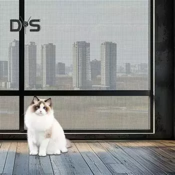 Сетка для защиты от домашних животных, утолщенная сетка для защиты от домашних животных, сетка для защиты от домашних животных, сетка для защиты от кошек и собак, сетка для раздвижного стекла окна и двери чёрный