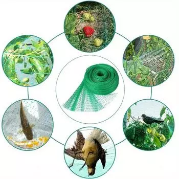 Сетка для защиты от птиц, садовая сетка против птиц, фруктовые деревья, овощи, ловушки для цветов, сетка для защиты от вредителей, сетка для забора курятника 4*10m зелёный
