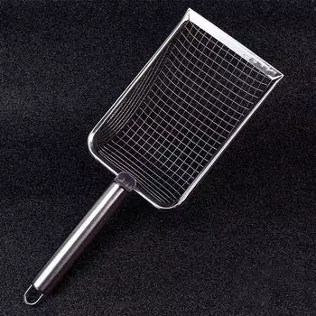 Сетка из нержавеющей стали для кошачьего туалета, прочный очиститель для туалета, угловая лопата, инструмент для уборки домашних животных, принадлежности для кошек 3.8mm3.8mm