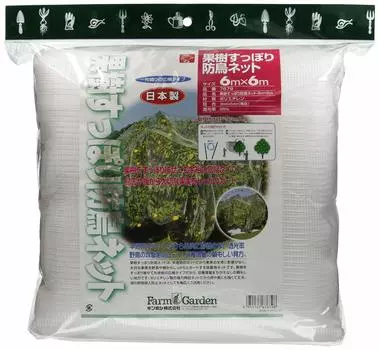 Сетка Kinboshi для фруктовых деревьев и птиц 6 x 7679, 6 м, белый