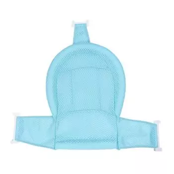 Сетка-поддержка для детской ванночки, поддержка для сидения, сетчатый коврик для душа, утолщенная мягкая сетка-поддержка для купания младенца светло-синий