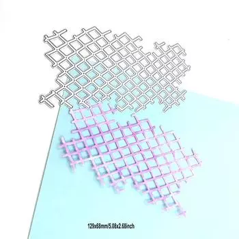 Сетка, сетка, трафарет, металлический трафарет, сделай сам, скрапбукинг, альбом, бумажная карта, тиснение, ремесленный декор, художественная высечка, крышка, рамка