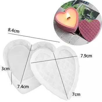Сетка в форме сердца, коробка для хранения ювелирных изделий, силиконовая форма, сделай сам, смола, бетон, банка для свечей, гипсовый цветочный горшок, форма для поделок, домашний декор, подарок