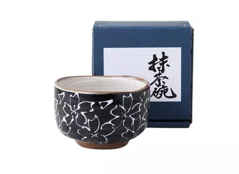 Сето Монохонпо Майдзакура Чаша матча (черный) [11,87,7 см]