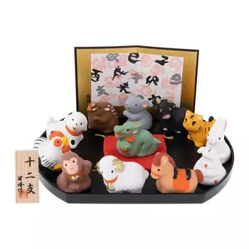 Seto Togeisha 2024 Статуэтка Зодиака Компактный Дракон Новогоднее Украшение Зодиак Новогоднее Украшение Shohougama S02-17