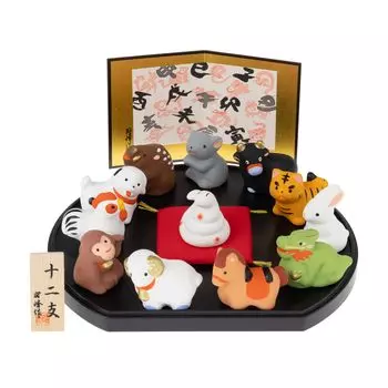 Seto Togeisha 2025 Статуэтка зодиака Компактная змея Змея Новогоднее украшение Удача Зодиакальное украшение Akiho Kiln S02-17