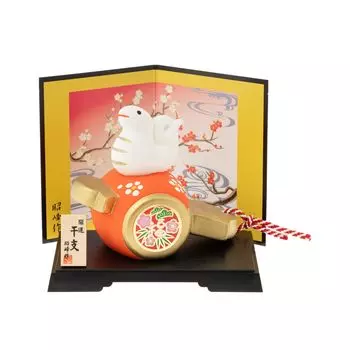 Seto Togeisha 2025 Статуэтка зодиака Компактная Змея Змея Новогоднее украшение Удачи Kozuchi Верховая змея Средняя Shohogama 125