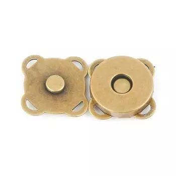 sets/lot Plum Shape Sewing Clasp Closures Craft DIY Accessories Adsorption Buckle Buttons Snaps 14mm-bronze 10 set/lot