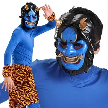 Setsubun Oni Красный Синий Oni 5 шт Oni Oni Oni Setsubun Bean Сценическое представление Культурное фото Аниме Праздничное мероприятие Взрослый [HOLOUN] Костюм, Oni, Косплей,