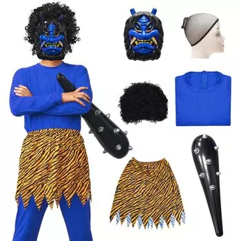 Setsubun Oni Oni 7 Piece Oni Oni Face Red Blue Oni Косплей Setsubun Bean Oni Killing Setsubun Day Косплей унисекс XL [SISP] Костюм, Косплей, Косплей,