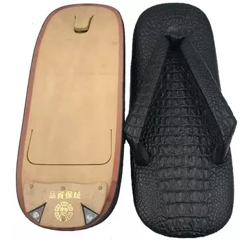 Setta Стильная Setta Натуральная кожа крокодила с узором Черная натуральная кожа Setta Японский узор Zori Setta Подошва из воловьей кожи Zori Натуральная кожа Cool