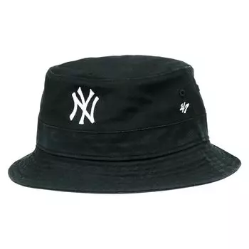 Seven 47 Bucket Hat Unisex Logo Major League Hat Festival Baseball Leisure NY Yankees Black Black [Forty Brand] Мужская Женская
