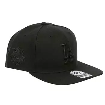 Seven 47 Cap Captain Hat Snapback SURE SHOT CAPTAIN Major League Los Angeles Dodgers All Black [Forty Brand] Мужская Женская
