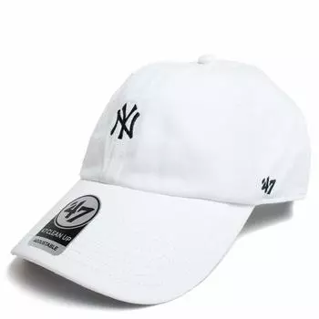Seven Cleanup Low Cap Mini Logo Yankees [Forty Brand] (Свободно (55см-61см), белый) белый