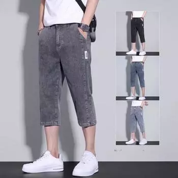 Seven Denim Shorts Мужские летние тонкие свободные повседневные прямые брюки Модные мужские туристические офисы 5XL чёрный