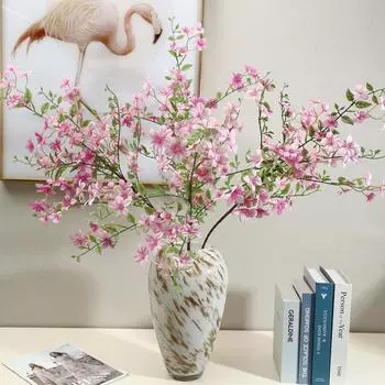 Seven Lixiang Искусственные цветы Украшения Поддельные цветы Реквизит для фотографий Украшения для гостиной Украшения Букет 93cm светло-фиолетовый