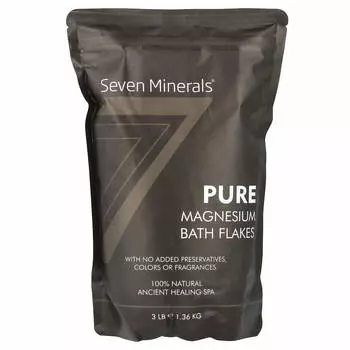 Seven Minerals, Чистый магний в хлопьях для ванны, 3 фунта (1,36 кг)