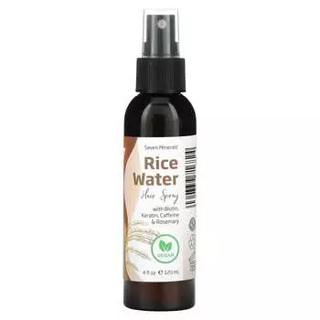 Seven Minerals, Спрей для волос с рисовой водой, 4 жидких унции (120 мл)