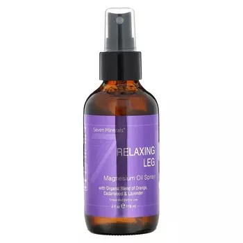 Seven Minerals, Спрей с магниевым маслом для ног Comfort Leg, 4 жидких унции (118 мл)