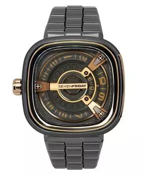 Sevenfriday M-Series Автоматические мужские часы из нержавеющей стали с черным циферблатом M2/02M SF-M2-02M чёрный