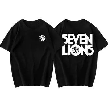 Sevenlions X Illenium Ssk Vac Electric Syllables Wear Matching Clothing Accessories with Men s and Women s Short-sleeved Tee XXXXL