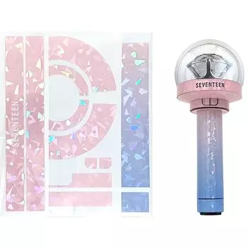 SEVENTEEN Penlight Sticker LIGHT STICK Carat Stick Seventeen Sebchi Deco CARAT BONG VER.3 (Розеле (блеск))