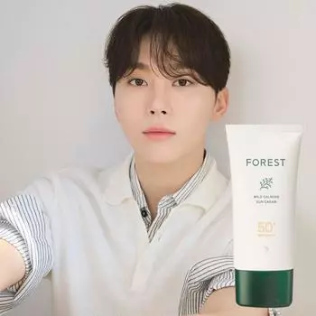 [Seventeen Seungkwan PICK] Мягкий успокаивающий солнцезащитный крем Green Finger Forest 80 мл, корейский солнцезащитный крем