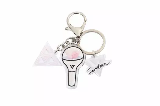 SEVENTEEN Seven Key Chain with 3 Logo Light Stick Popular Goods Key Ring CARAT