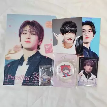 Seventeen Wonwoo Popcorn/Saint Nimes Exhibition Raw Car Бонусная акриловая фотокарточка-держатель для значка