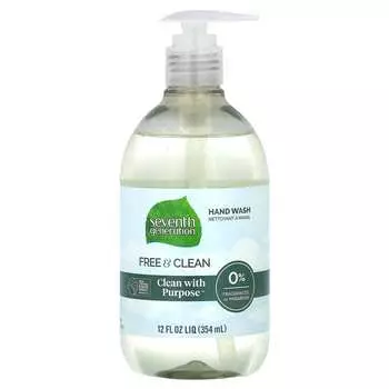 Seventh Generation, Средство для мытья рук, Free & Clean, Без отдушек, 12 жидких унций (354 мл)