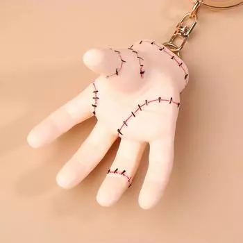 Severed Hand Horror Pendant Soft Hand Keychain Simulation Hand Keyring Backpack Pendant Car Key Holder Christmas Decoration Gift