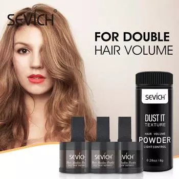 Sevich 4 г Волшебная пушистая пудра для линии волос Тени для линии волос + Пудра для объема волос 8 г Пудра для увеличения объема волос унисекс белый