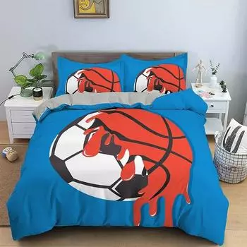 Северная Европа Баскетбол Постельное белье Домашний текстиль Мяч Pattern Пододеяльник Наволочка Постельное белье TwinQueenKing Size 70x133cm 2pcs