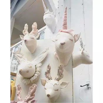 Северная Европа Головы Животных Слоны Настенные Украшения Детские Плюшевые Игрушки Аксессуары Для Спальни Девочек Декор Детский Подарок