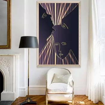 Северная фигура картина маслом модель акварель абстрактное искусство холст картина гостиная коридор офис украшение дома фреска без рамки 21*30cm No Frame