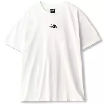 Северная короткая вышитая оверсайз футболка Gardenia White Размер S [The Face] Женская футболка, рукав, логотип, простая, белая, футболка, (Кремовый цвет), [Использовал]