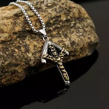 Северная руна Санья титановое стальное ожерелье из нержавеющей стали мужская ретро-подвеска пятно