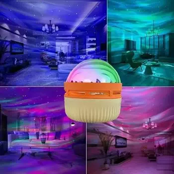 Северное сияние, звездное небо, проекция, спальня, текущая вода, рябь, окружающий свет, полярное сияние, романтика, креативный пульт дистанционного управления, ночник 3w