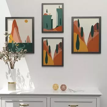 Северный пейзаж картина маслом лес минималистское абстрактное искусство холст картина гостиная коридор офис украшение дома фреска без рамки 21*30cm No Frame