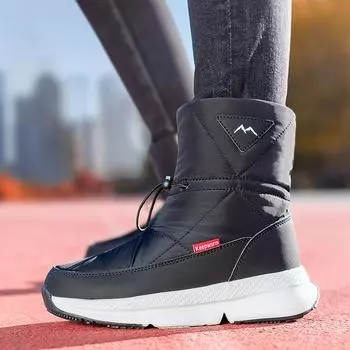 Северо-восточные нескользящие утолщенные женские зимние ботинки разноцветные короткие бархатные термообработанные повседневные женские хлопковые ботинки 36