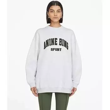 Североамериканская женская флисовая толстовка с круглым вырезом и вышитыми буквами на подкладке S бежевый