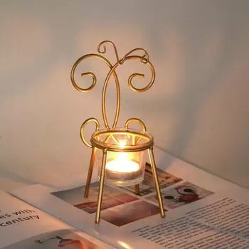 Североевропейский стильInsКованое железное кресло-бабочка Кованый железный подсвечник Креативный домашний рабочий стол Декоративное романтическое свадебное ремесло Butterfly Black