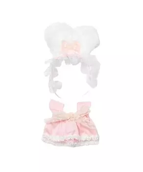 Sewing Clothes Rabbit Ear Frill Dress 10cm Sewing Otakatsu Otakatsu Oshikatsu Goods Gift Present F Light Pink [Wego] Women s