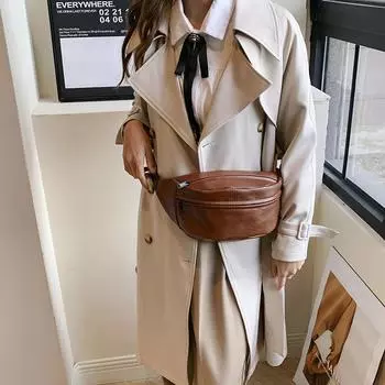 Швейная линия PU молния женские поясные сумки повседневные дорожные сумки для женщин