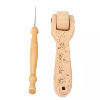 Sewing Roller Beech Wood Ergonomic Multifunctional Quilting Seam Roller for Home