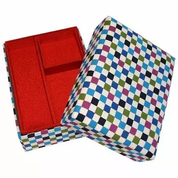 Sewing Sewing Indigo made in with sewing Japanese Japanese pattern box, box, Mameichimatsu, Asagi, 100% cotton, Japan, hanger, set, storage, style, синий